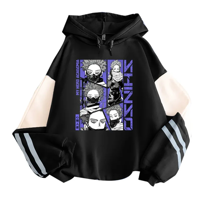 Anime My Hero Academia Hoodies Shinso Hitoshi Print Pullover Sweatshirts Harajuku Cartoon Style Crewneck Women Men Street Hoody — image 22