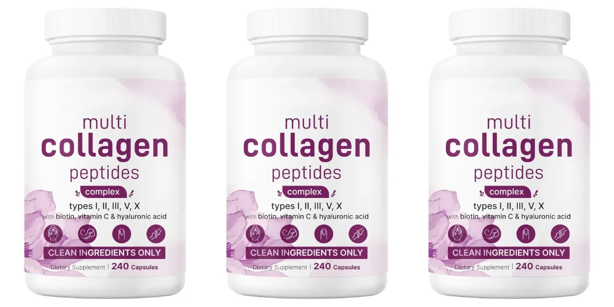 Multi Collagen Peptides Kapslar med Biotin Vitamin C och Hyaluronsyra Innehåller ägg och fisk 240 kapslar — image 10