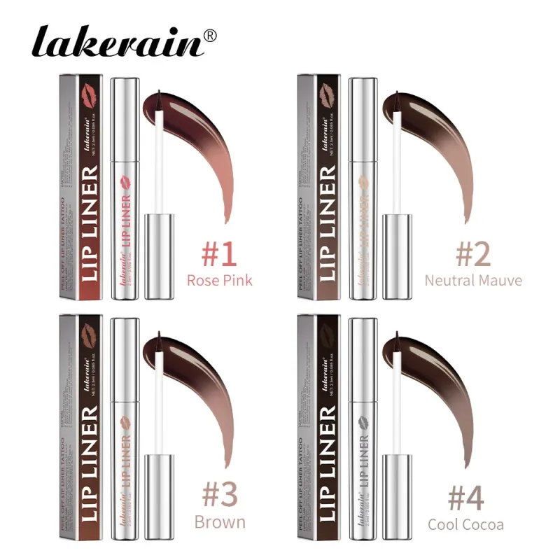 Lakerain Peel Off Lip Liner Waterproof Smudge-proof Lip Liner Long Lasting Color Non-fading Hydrate Nourish Lip Contour Makeup — image 9