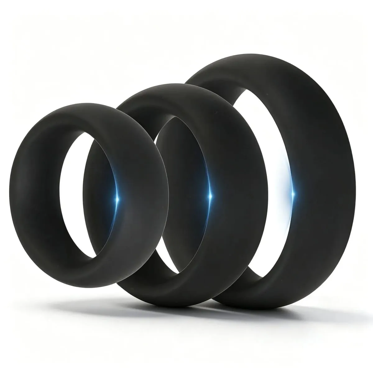 3 Pieces Male Cock Ring Penis Ring Delay Ejaculation Scrotal Binding Ball Stretcher Silicone Cockring Sex Toy For Men — image 1