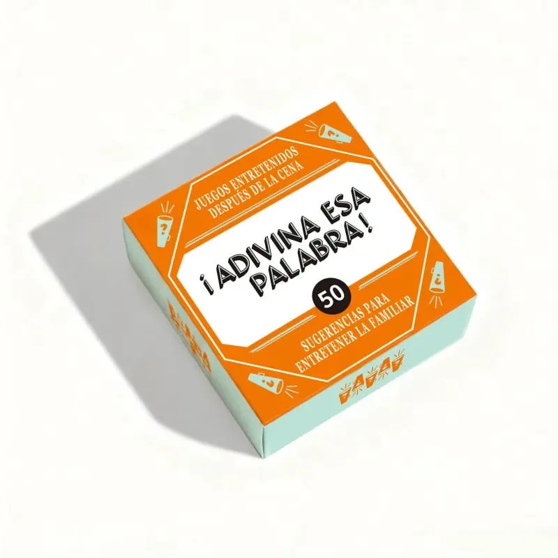 Spanish Word Guessing Board Game – 50 Vocabulary Cards Language Learning Party Game For Adults & Teens Christmas & New Year Gif — image 3