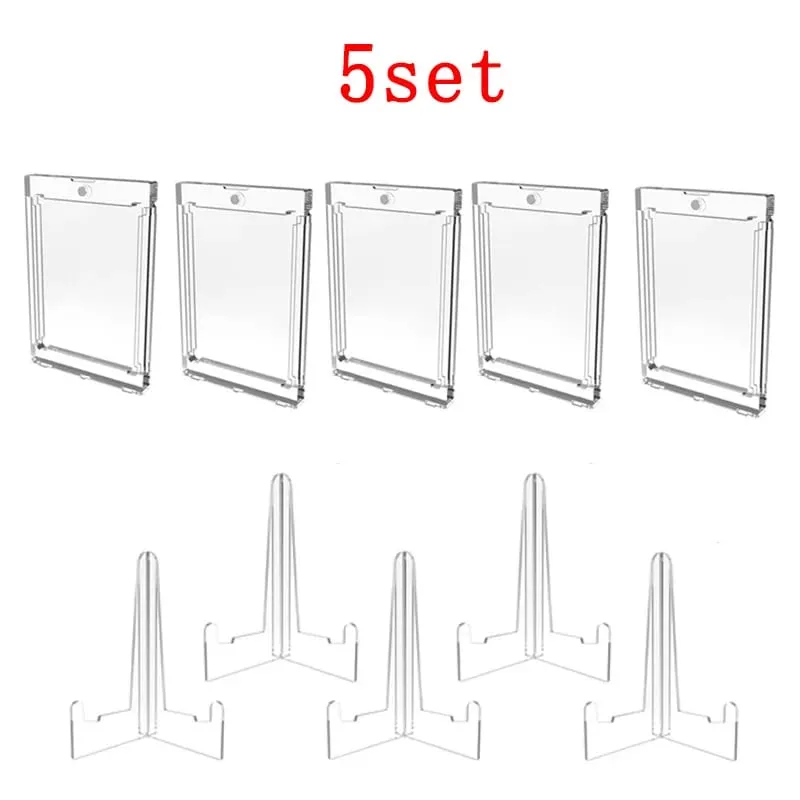 35PT Magnetic Card Holder Set Display Case Fit for YuGiOh Pokmon Game Sports Trading Cards Sleeves Hard Acrylic Protector Toy — image 9