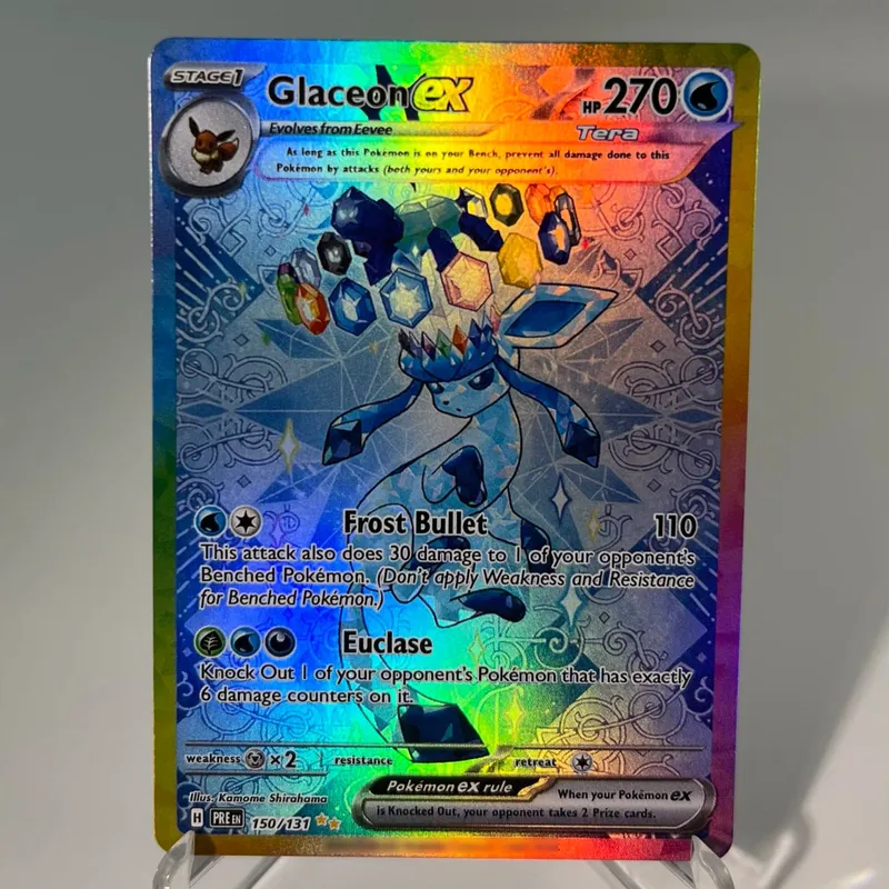Prismatic Evolutions PKM Cards PTCG5-A GX Rainbow Umbreon Sylveon Leafeon ex Rare Collection Battle Toys Gifts for Hobbies — image 13