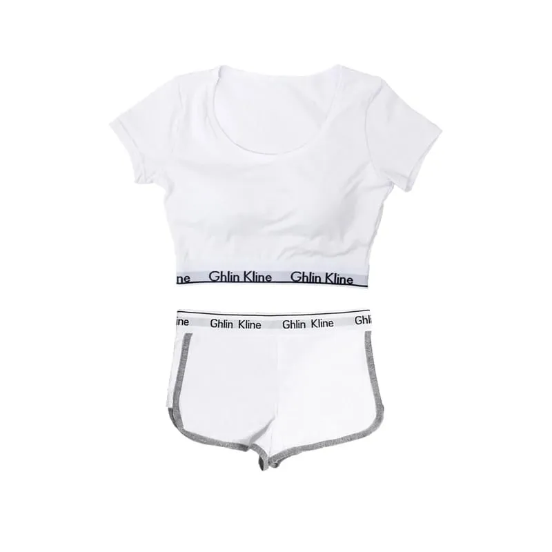 Women's Comfortable Breathable Sports Vest with Padding And Cotton Underwear Fitness Running Underwear Set — image 13