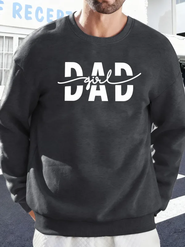 Dad Girl Letter Creativity Printing Pullover Men Autumn Warm Sweatshirts Oversized Fleece Hoodies Soft Casual Streetwear Male — image 9