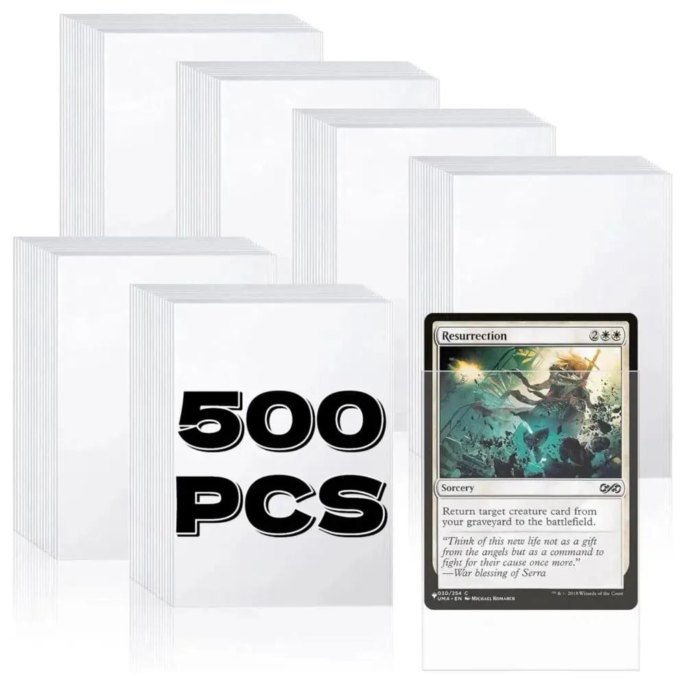 500 Counts Clear Penny Card Sleeves Plastic Soft Trading Card Protectors For Standard Pokemon MTG Baseball Sports Game Card — image 1