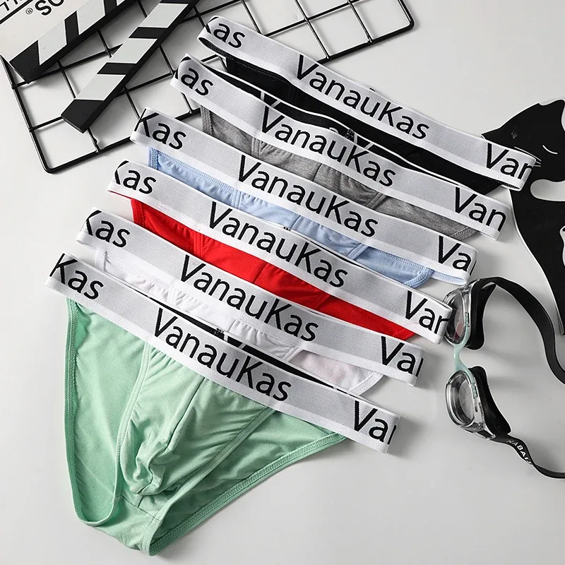 Men's High Cut Panties Soft Modal Fabric Low Rise Briefs Sexy Comfortable Underwear