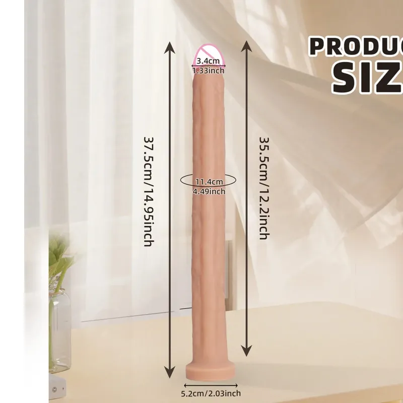 Realistic Long Dildo Penis Anal Vaginal Stimulator Liquid Silicone Dildos Sex Toys for Women Lesbian Couples Men Gay Adult Anal — image 8