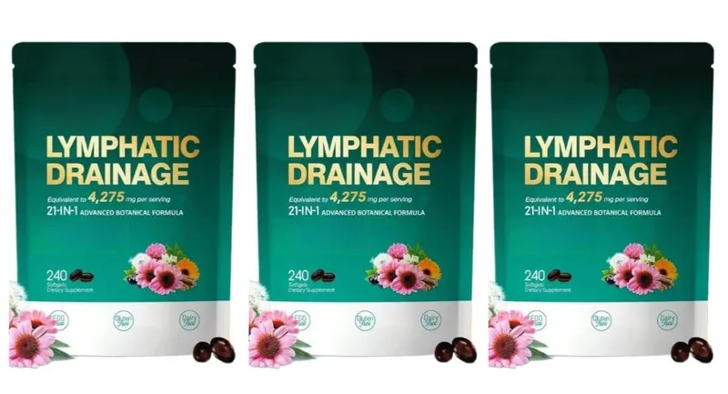 21 in 1 4275mg Lymphatic Drainage Capsules System Support 240 Softgels with Herbal Blend and Dandelion Burdock & Turmeric — image 9