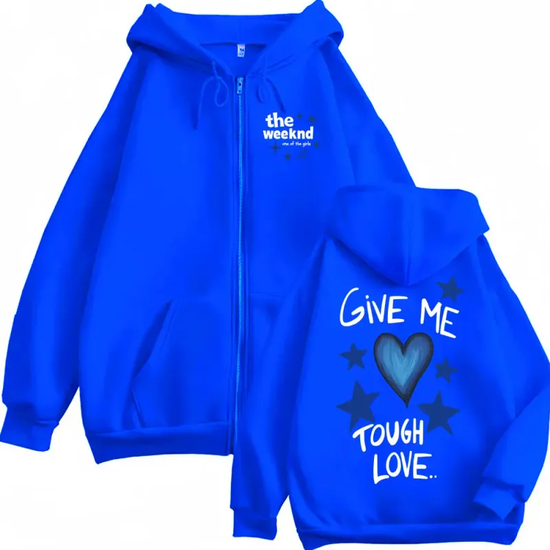 The Weeknd "one of The Girls" Zip Up Hoodies Men Women Fashion Hip Hop Jacket Sweatshirt Coats Casual Oversized Zipper Pullovers — image 6