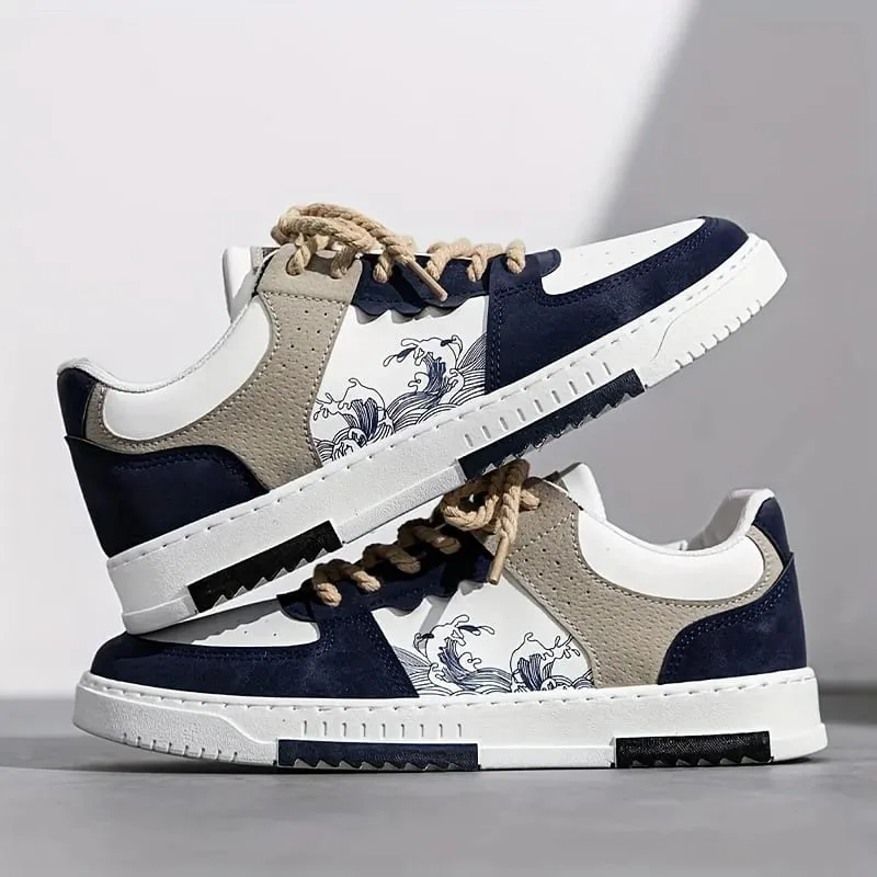Men's Casual Leather Sneakers Waterproof Vulcanized Shoes Men Comforthable Spring Sneakers Men Casual Shoes Plus Size — image 1