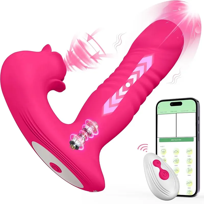 APP Control Thrust Vibrator Strong Sucking Female Wearable G-spot Clitoris Stimulator Female Clitoris Masturbator Dildo Sex Toys