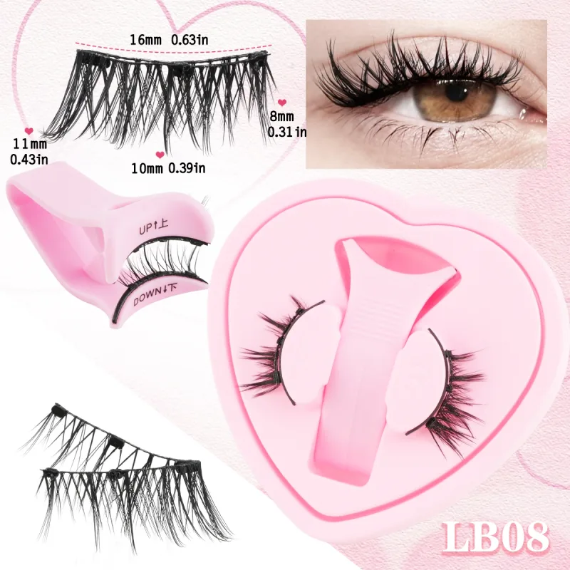 1 Pair Magnetic Eyelashes Fluffy Soft False Lashes With Tweezers Makeup Tool Magnetic Lashes Natural Faux 3D Mink Eyelashes