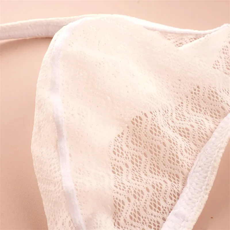 Mesh Nylon Pink Underwear for Men Solid Color Breathable Summer Cool Male Bulge Pouch Briefs Ultra Thin Sexy Plus Size Panties — image 9