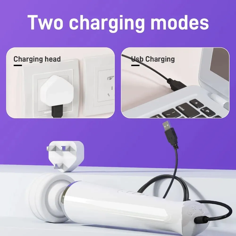 Big AV Body Massager Magic Wand Powerful Vibrator for Women G Spot Clitoris Stimulator USB Charging Adult Sex Toys for Woman — image 6