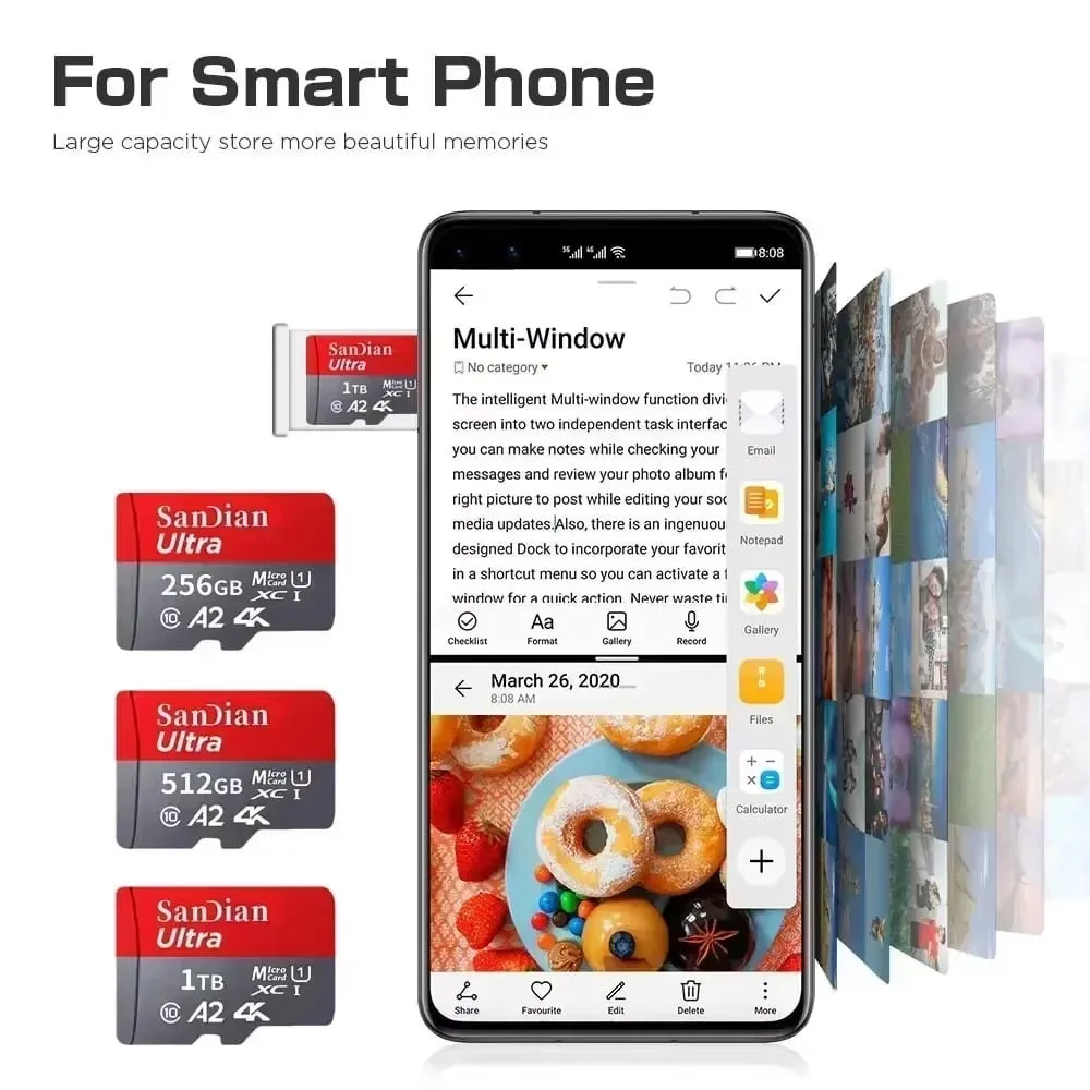 High-Speed 128GB Micro TF Card Class10 256GB Flash Card 512GB Memory Card for Smartphone Tablet — image 6