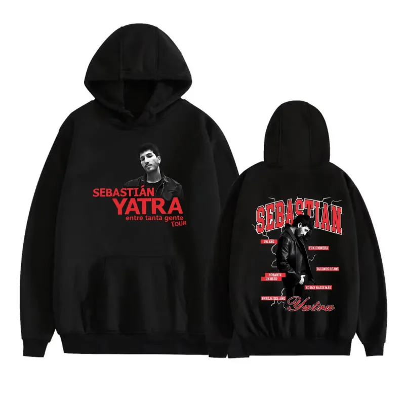 Sebastian Yatra Entre Tanta Gente Tour 2026 Sweatshirts Men Women Fashion Gothic Hoodie Vintage High Quality Pullover Streetwear — image 1