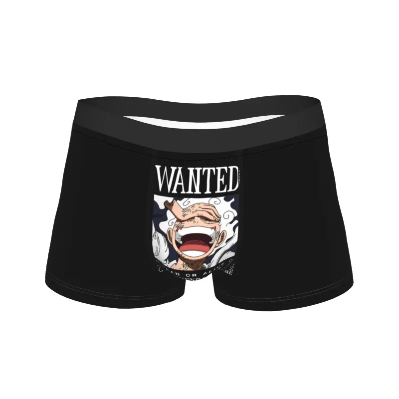 Une pièce singe D Luffy crâne sous-vêtements pour Homme Boxer slips culotte nouveauté taille moyenne caleçon pour Homme grande taille