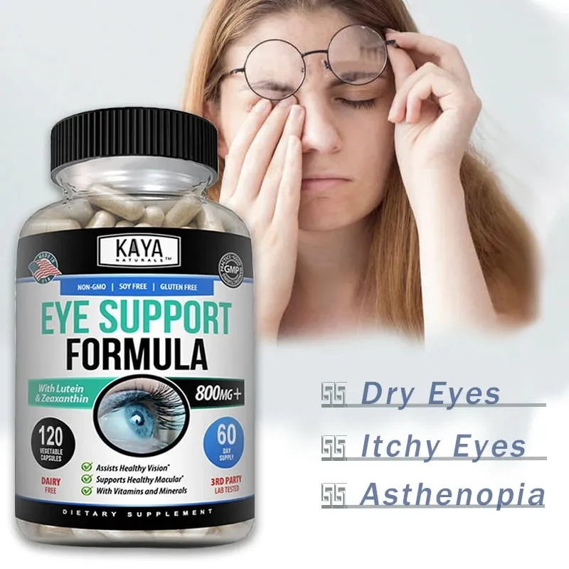 Eye Support Capsules Lutein Bilberry - Improve Vision Health Macula Healthy Macula Blue Light & Eye Fatigue Relief — image 3