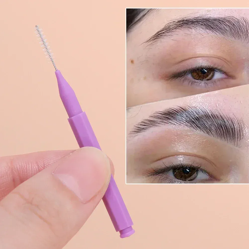 5-50PS Portable Mini Eyebrow Brushes Disposable Eyelash Brow Lifting Brush Applicators Lash Extension Comb Beauty Makeup Tools — image 3