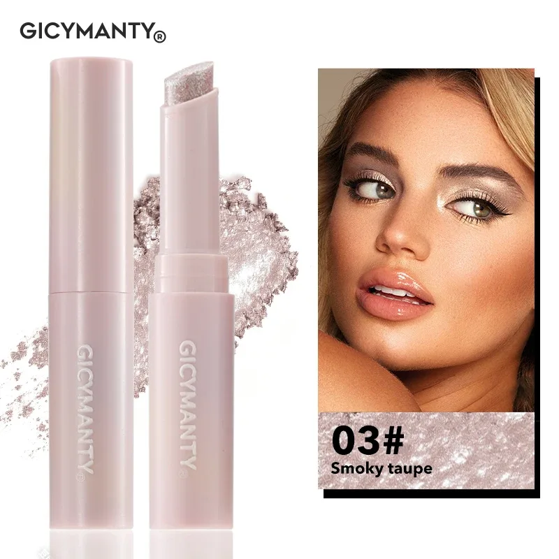 Shimmer Eyeshadow Stick Quick-Dry Film Locking Light Non-Fading Sparkle Eye Shadow Face Body Lip Highlighter
