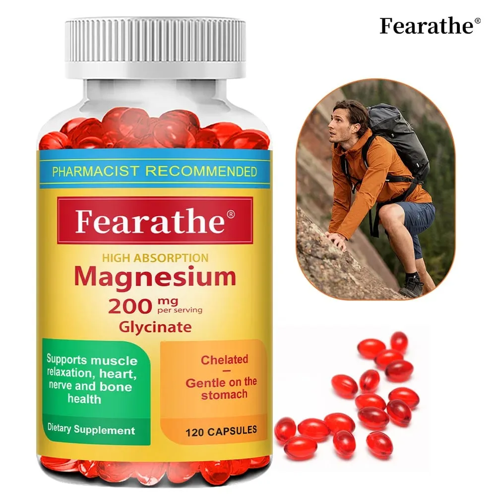 200 Mg Magnesium Glycinate Capsules To Improve Sleep Quality Support Joint and Bone Marrow Health and Boost The Immune System — image 3