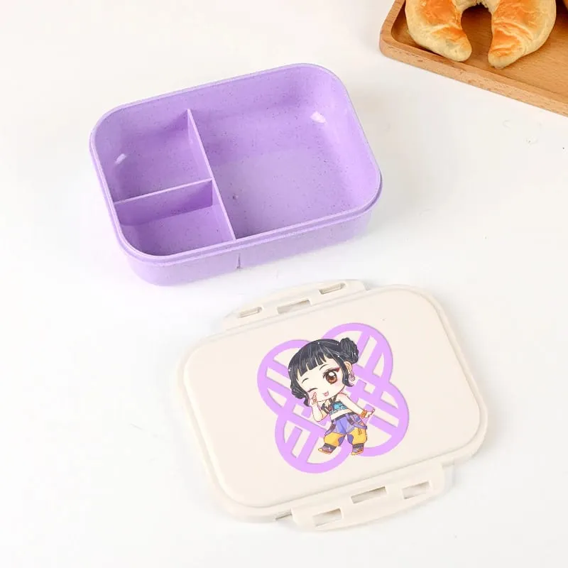 Demon Hunters Lunch Box for Boy Girl Cute Mira Zoey Jinu Portable Plastic Bento Box with Dinnerware Food Fruit Container — image 21