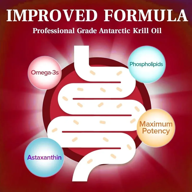 Pure Antarctic Krill Oil Supplement 1000mg Omega-3 with EPA/DHA Supports Heart Brain & Joints Health for Adults — image 5