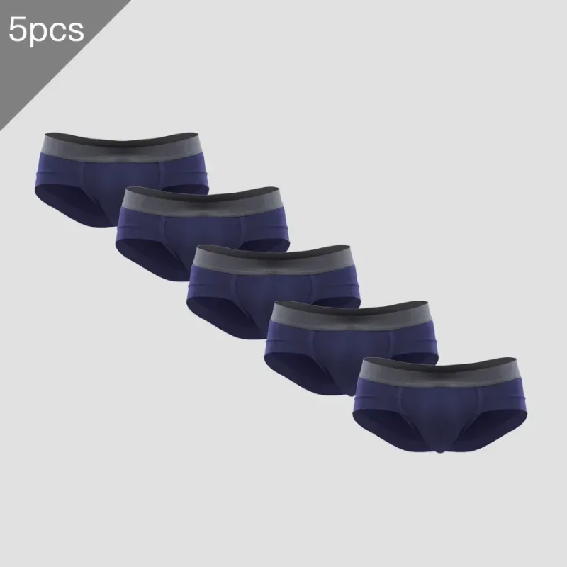 5PCSMen's three-piece briefs with U-shaped pouch, modal fabric, breathable, summer youth low-rise bottom pants — image 6