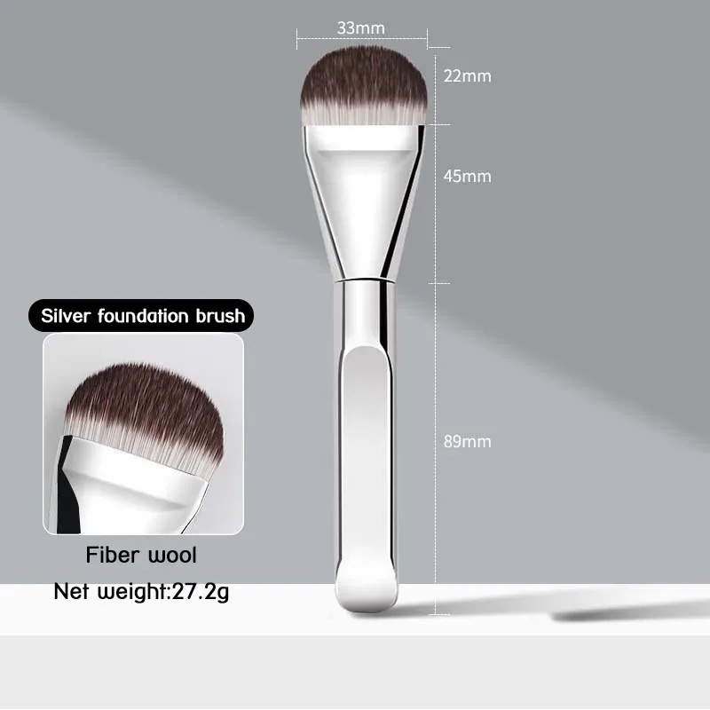 1pcs Ultra Thin Foundation Brush Tongue-Shaped Seamless Concealer Flat Head Soft Hair Beauty Tools Makeup Brushes Mask Brush — image 9