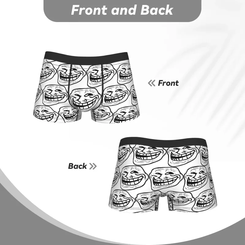 Rage Comic Trollfac Trunk Funny Anime Pouch Underwear Hot Sale Pattern Boxer Brief Comfortable Men Underpants Plus Size — image 5
