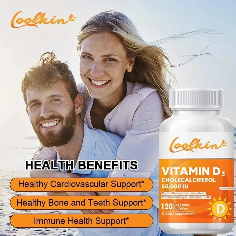 Vitamin D3 5000IU Rich in Vitamin D for Healthy Antioxidants Supporting Immune System Function - 120 Capsules Non-GMO — image 4