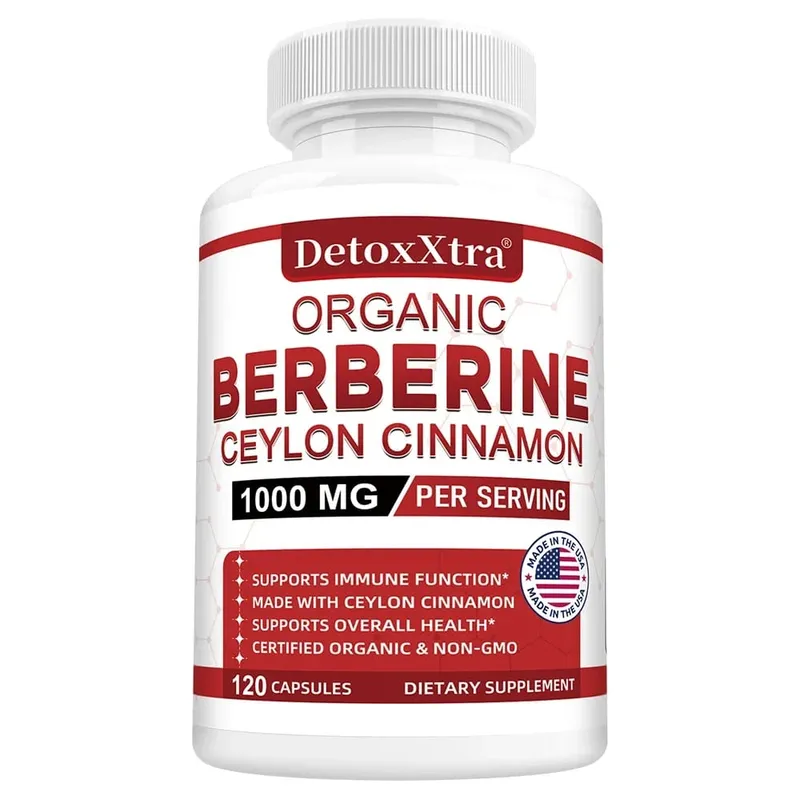 Premium Berberine HCL - Blood Sugar Support Heart Health - Ceylon Cinnamon Berberine HCI Supplement Capsules 1000MG — image 9