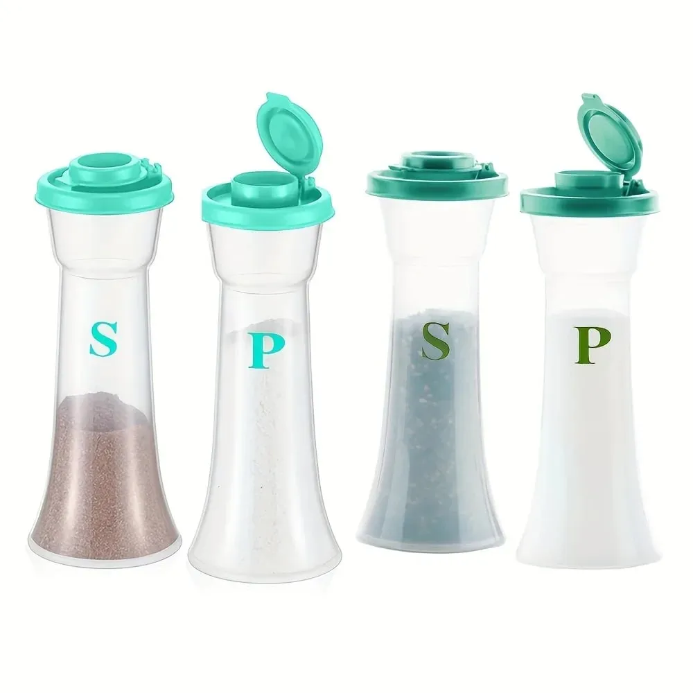 2pcs Large Salt & Pepper Shaker Set with Lids - Perfect for Home Kitchen Restaurant Outdoor and Camping — image 8