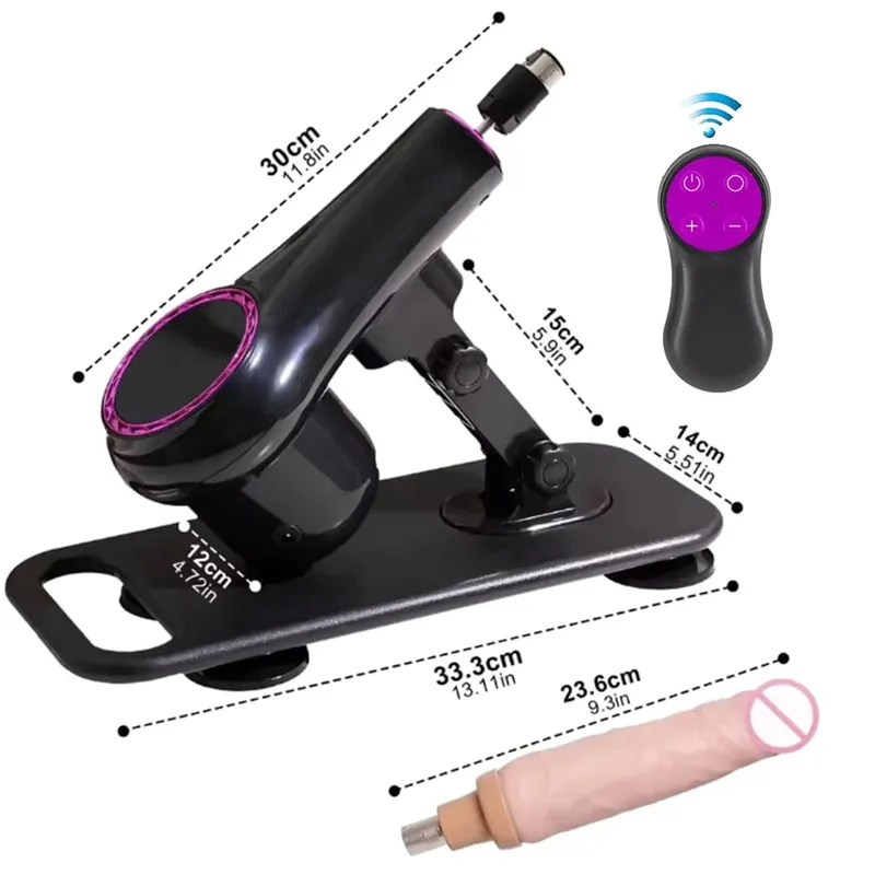 Fjernbetjening og APP-kontrol sexmaskine med DIldo og Vac U-lås til mænd og kvinder 20 tilstande Stabil kærlighedsmaskine Lydløs vibrator — image 24