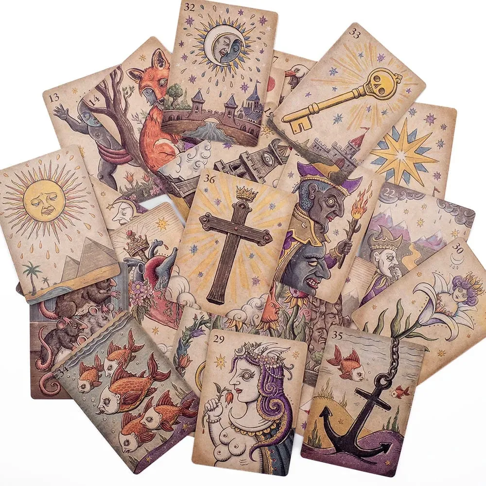 Lenormand della luna tarô baralho 36 peças adivinhação destino tarô cartas oracle festa entretenimento cartas de jogo de tabuleiro 7.3*10.2cm — image 6