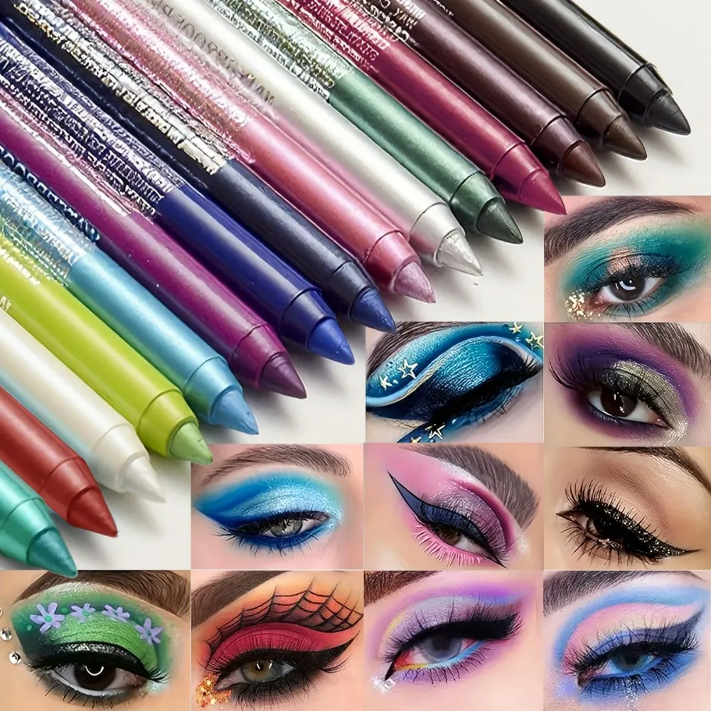 Crayon Eyeliner nacré 17 couleurs, coloré, imperméable, longue durée, mat, lisse, facile à porter, fard à paupières, stylo Eyeliner, maquillage pour les yeux