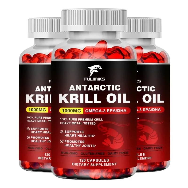 Pure Antarctic Krill Oil Supplement 1000mg Omega-3 with EPA/DHA Supports Heart Brain & Joints Health for Adults — image 10