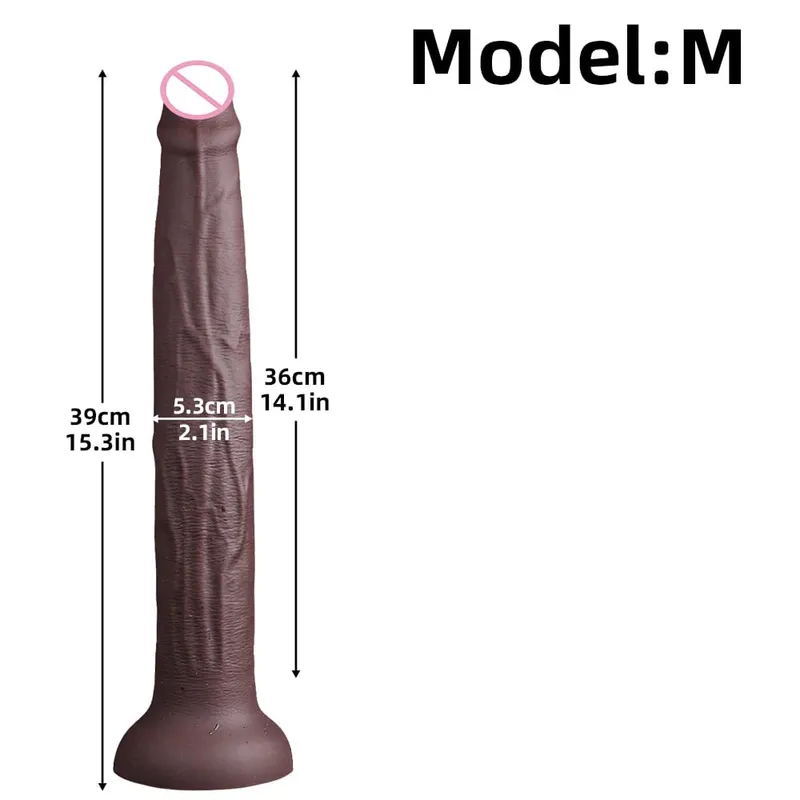 Super Long Realistic Dildos Butt Plug Soft Silicone Penis Adult Supplies Suction Cup Sex Toys for Woman Men Vagina Anal Massage