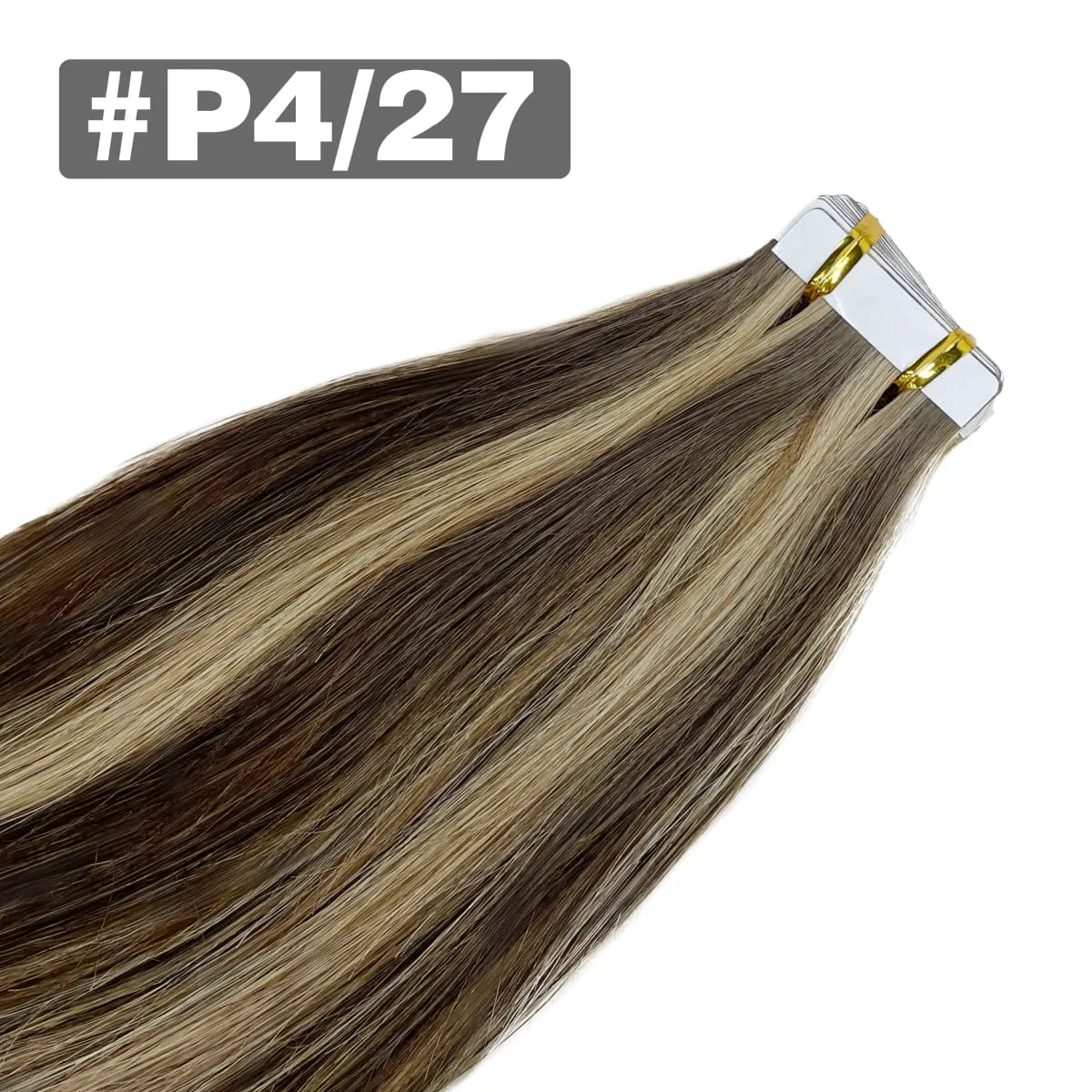 100% Human Hair Tape in Hair Extensions Skin Weft Silky Straight Remy Hair Extensions to Add Hair Volume&Length Natural Look — image 9