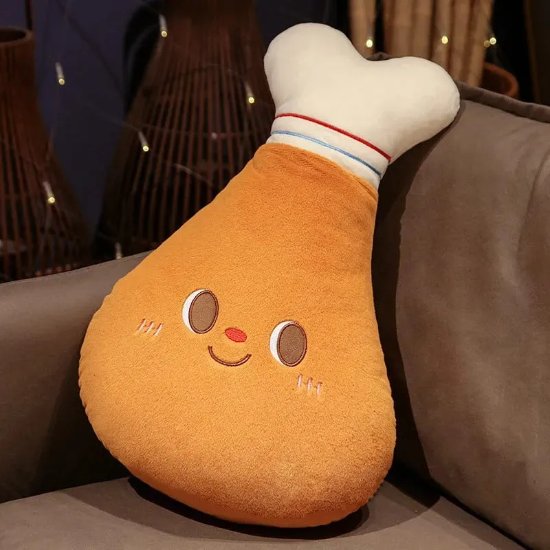 Cute Food Plush Throw Pillow Stuffed Toast Hamburger Cushion Smiling Face Happy Plushie Sofa Home Decor Gift — image 10