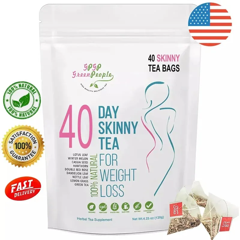 Natürliches 40-Tage-Kräuter-Skinny-Detox-Ergänzungsmittel zur Gewichtsreduktion, kein Koffein, keine GVO, gesunde Lebensmittel, Vitamine und Nahrungsergänzungsmittel — image 1