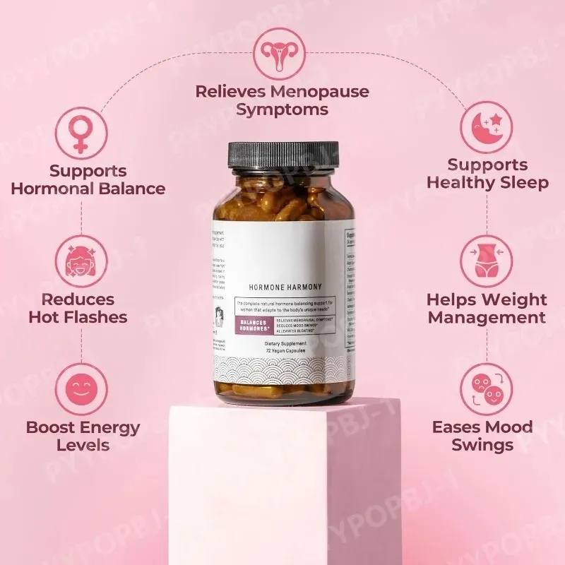 ฮอร์โมน Harmony แคปซูลพร้อมอาหารเสริมสมุนไพรธรรมชาติ Wellness สนับสนุนผู้หญิงบรรเทาวัยหมดประจำเดือนฮอร์โมน BALANCE 72 นับ