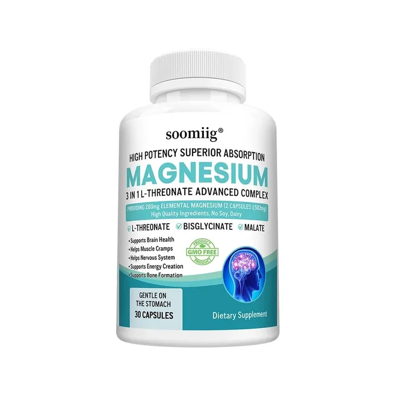 3-i-1 - Magnesium L-Treonat Glycinate Malat Hjärnhälsa Sömnstöd Förbättrad immunitet Energimetabolism — image 8