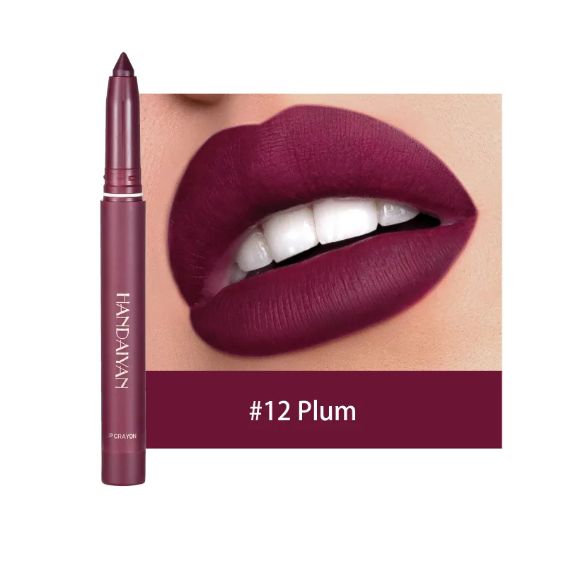 Rossetto opaco rosso ciliegia impermeabile Matita labbra sexy Matita rimpolpante Matita labbra rosa nudo naturale Contorno labbra Trucco contorno