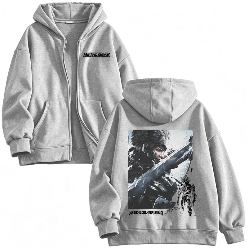 Metal Gear Rising Revengeance Raiden Game Zipper Hoodies Men Women Clothing Fashion Pullovers Zip Up Hooded Sweatshirts Jackets — image 5