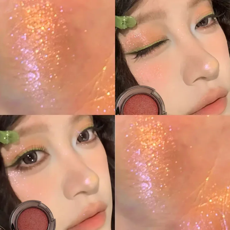 Metallic Glitter Black Blue Eyeshadow Purple Green Metallic Highlighter Eyeshadow Diamond Long Lasting Eye Makeup Women Cosmetic