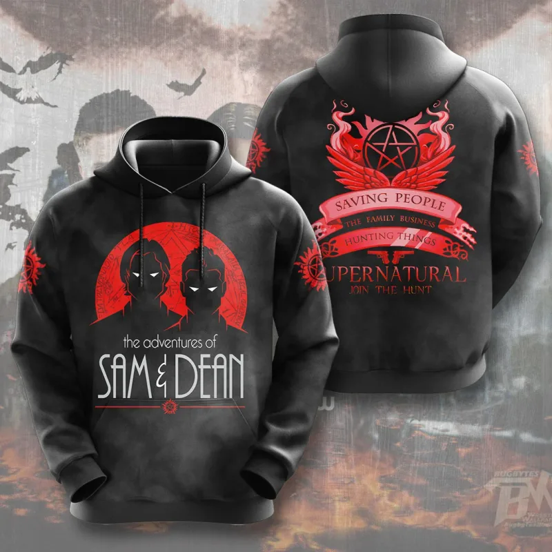 Supernatural TV Series 3D Print Hoodies Men's Women Casual Streetwear Hooded Sweatshirts Pullover Harajuku Y2k Coat Man Clothing — image 12
