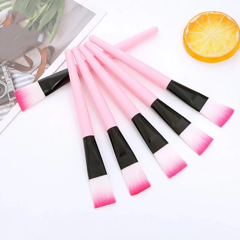 10Pcs Facial Mask Brush Makeup Brushes Eyes Face Skin Care Masks Applicator Cosmetics Mask Brush Tools Pink Handle. — image 4