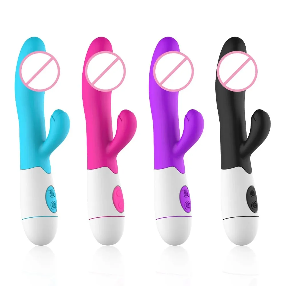 Anal Vagina Massage G-spot Masturbator Erotic Dildo Rabbit Vibrator Vibrators For Women 30 Frequency Dual Vibrating Sex Toys — image 1